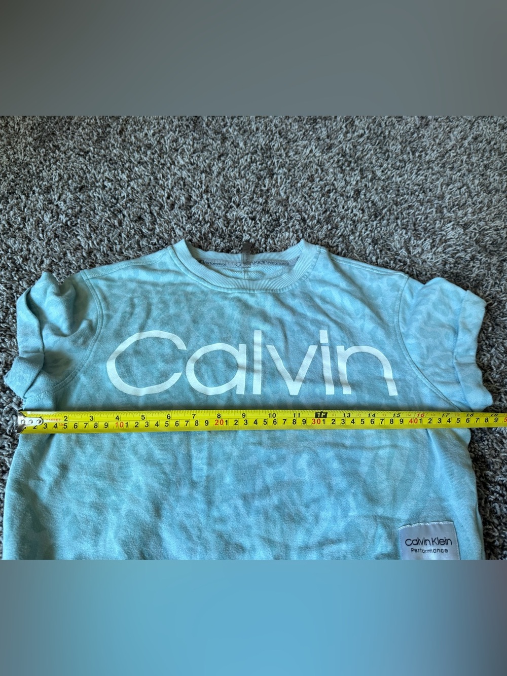 Calvin Klein Performance Logo Crop Shirt French Terry S $49.50 - Picture 7 of 7